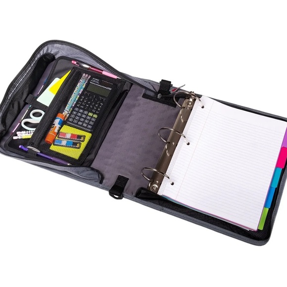 Case-it Mighty Zip Tab 3" O-Ring Binder with Expanding File Folder - Picture 3 of 5